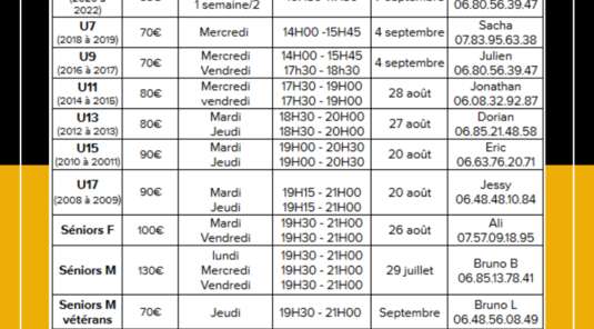 Saison 2024/2025 : toutes les infos pour la reprise